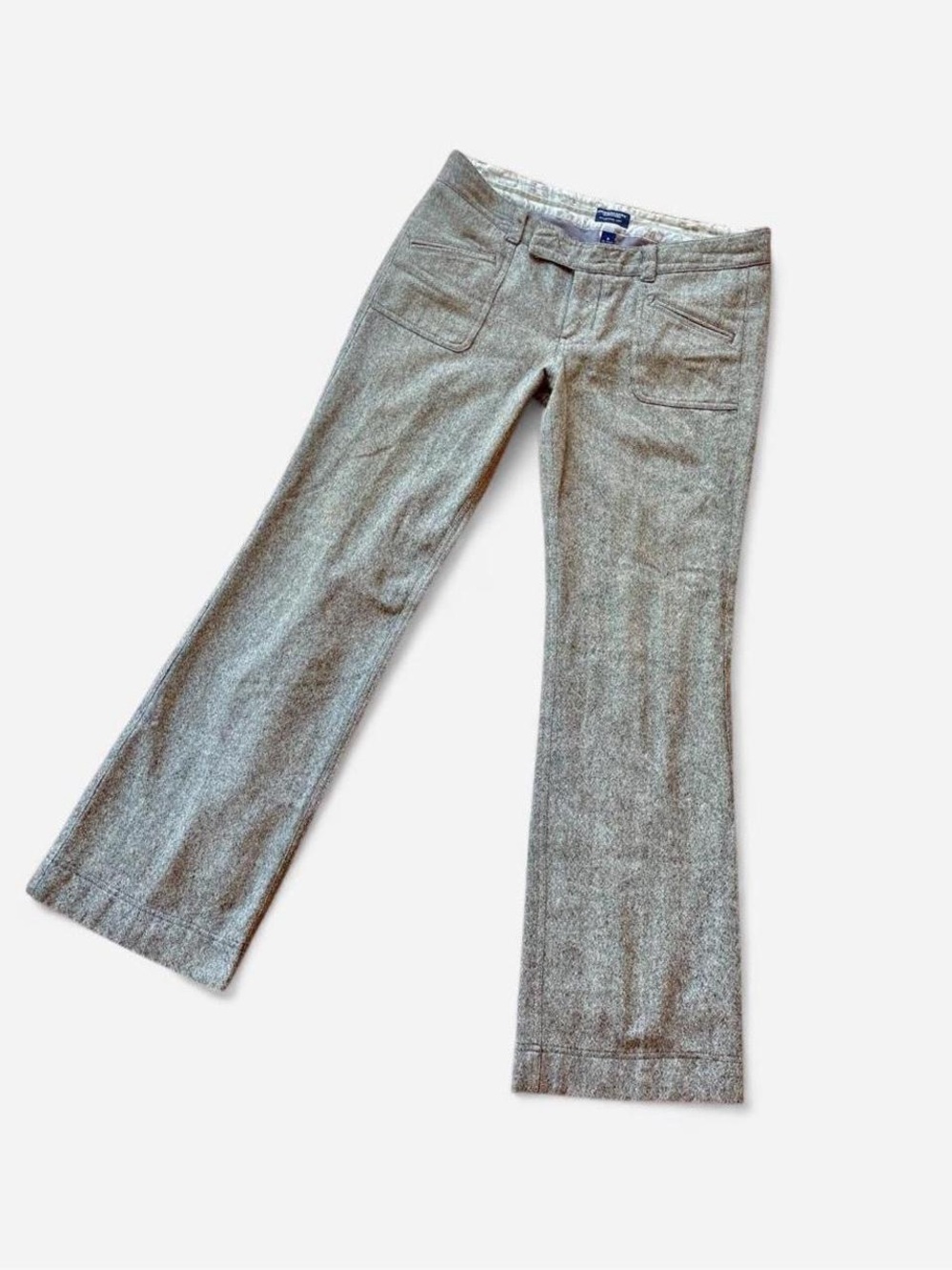 American Eagle grey wool low rise flare pants Size 8